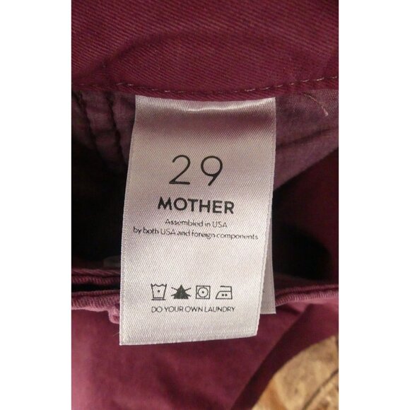 MOTHER 29 Pants The Shaker Prep Fray Killing Time Rose Gold Ankle Merlot NWT - Picture 7 of 10